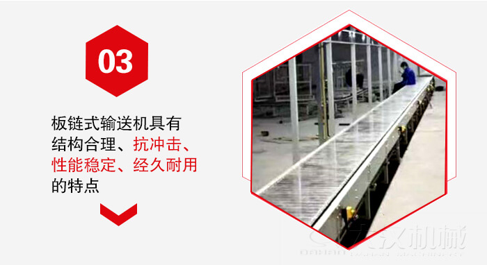 板链输送机具有抗冲击性能稳定，经久耐用的的特点展示图